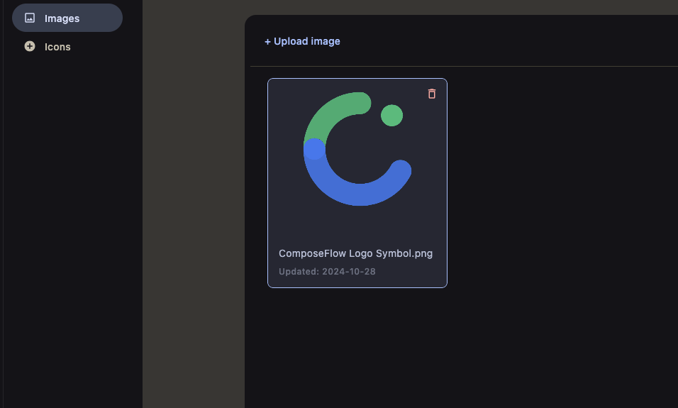 Upload custom image