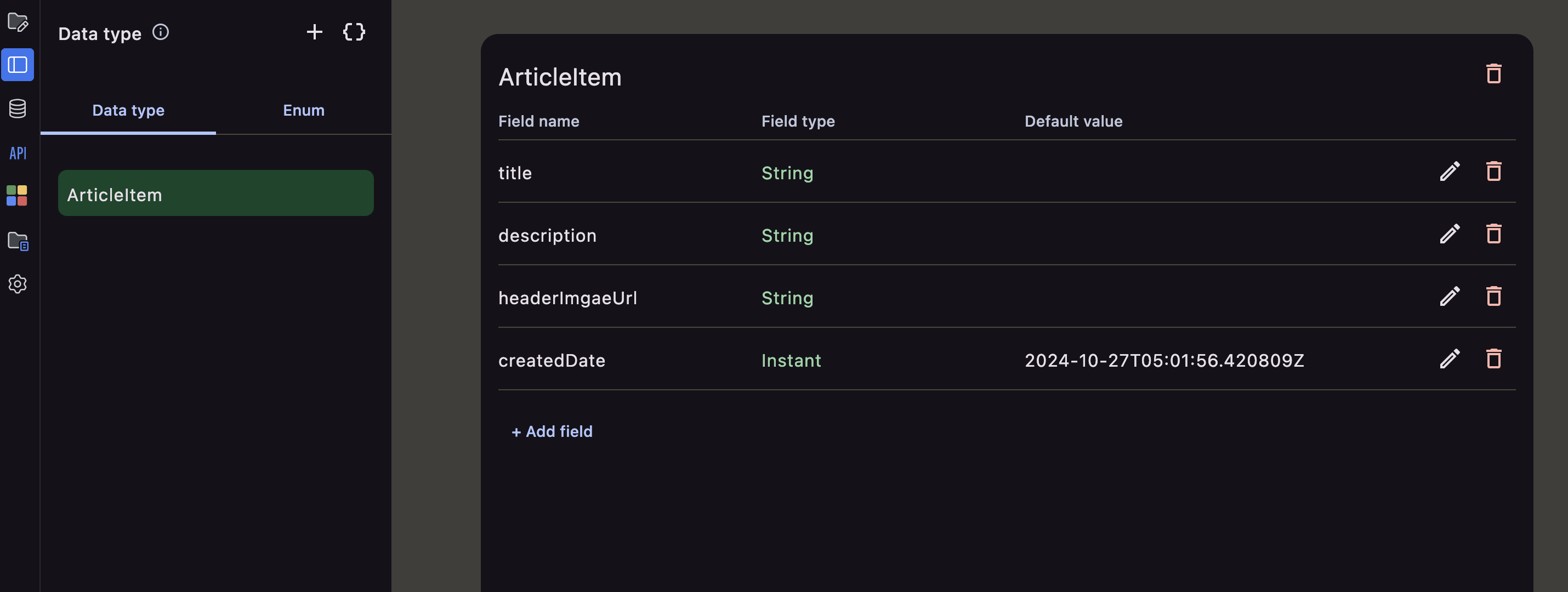 Data type example