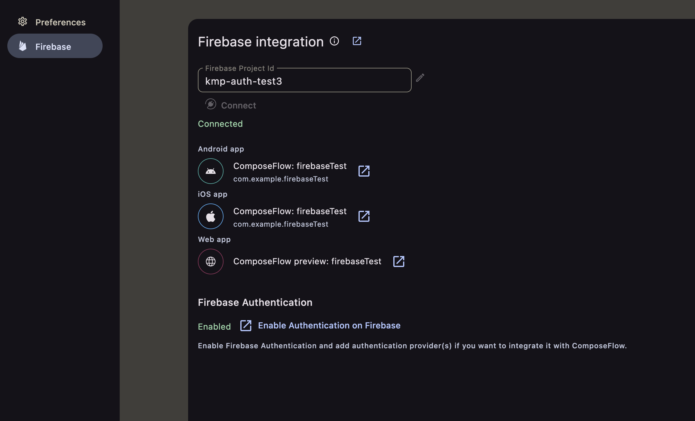 After setup firebase integration